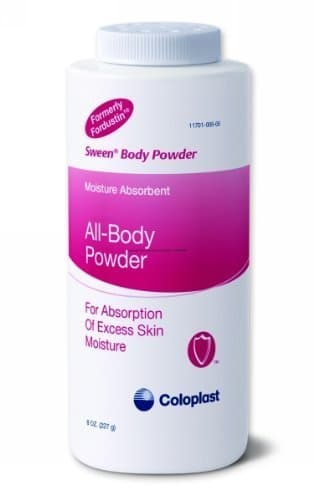 Coloplast Sween Body Powder (fornerly Fordustin Body Powder) W/ Noncaking, Natural Corn Starch 0505 - Quantity 4 by Sween Body Powder