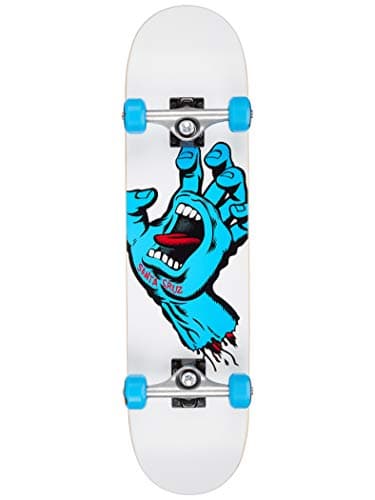 Santa Cruz Skate Screaming Hand Sk8 Completes 7.5" X 30.6", White