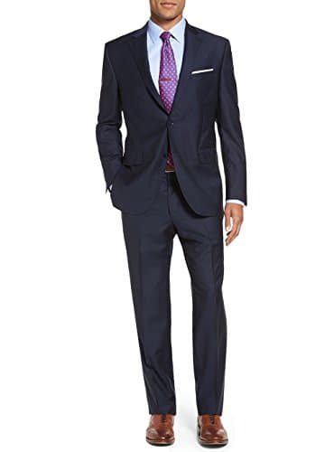 Luciano Natazzi Men's Two Button 2 Piece Modern Fit Suit Set Faint Tone On Tone