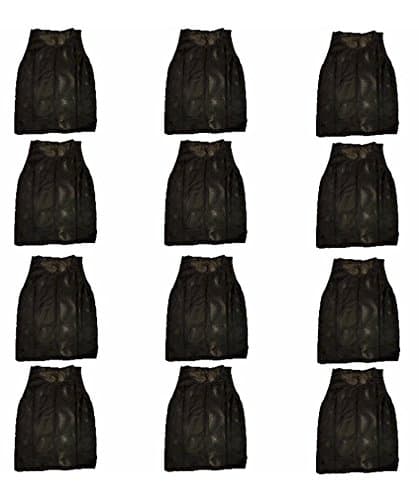 Workoutz Soccer Pinnies Set (1 Dozen) Cheap Scrimmage Vests Mesh Team Training Practice Shirts (Black, Adult)