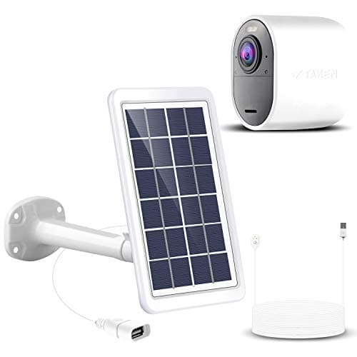 Arlo Ultra Solar Panel, with Taken 10ft/3m Weatherproof Outdoor Magnetic Charging Cable, Adjustable Mount Bracket to Continuously Charge Your Arlo Ultra 4K Security Camera (White)