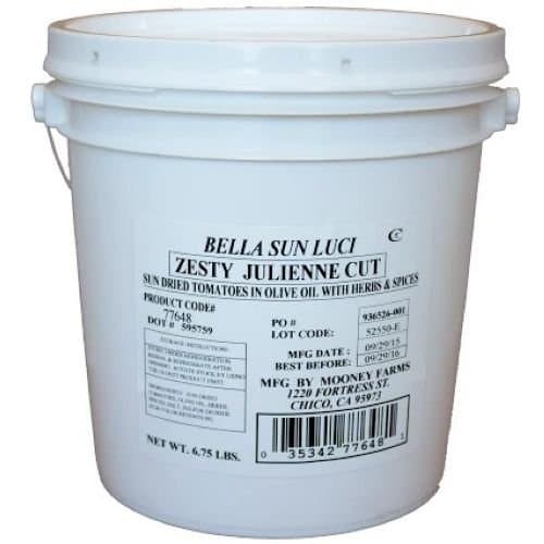 Sun Dried Tomatoes Zesty Julienne in Olive Oil, 1 Gallon -- 1 each.