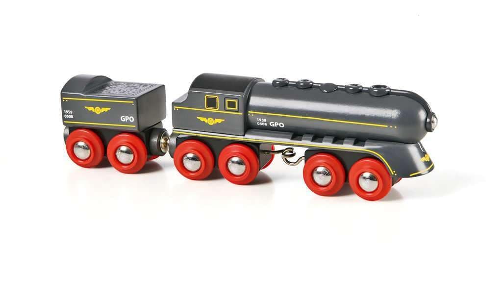 World - 33697 Speedy Bullet Train - Engaging 2-Piece Wooden Toy Train Set | Ideal for Kids Age 3+ | Enhances Motor Skills | Compatible Railway Toys | FSC Certified Materials