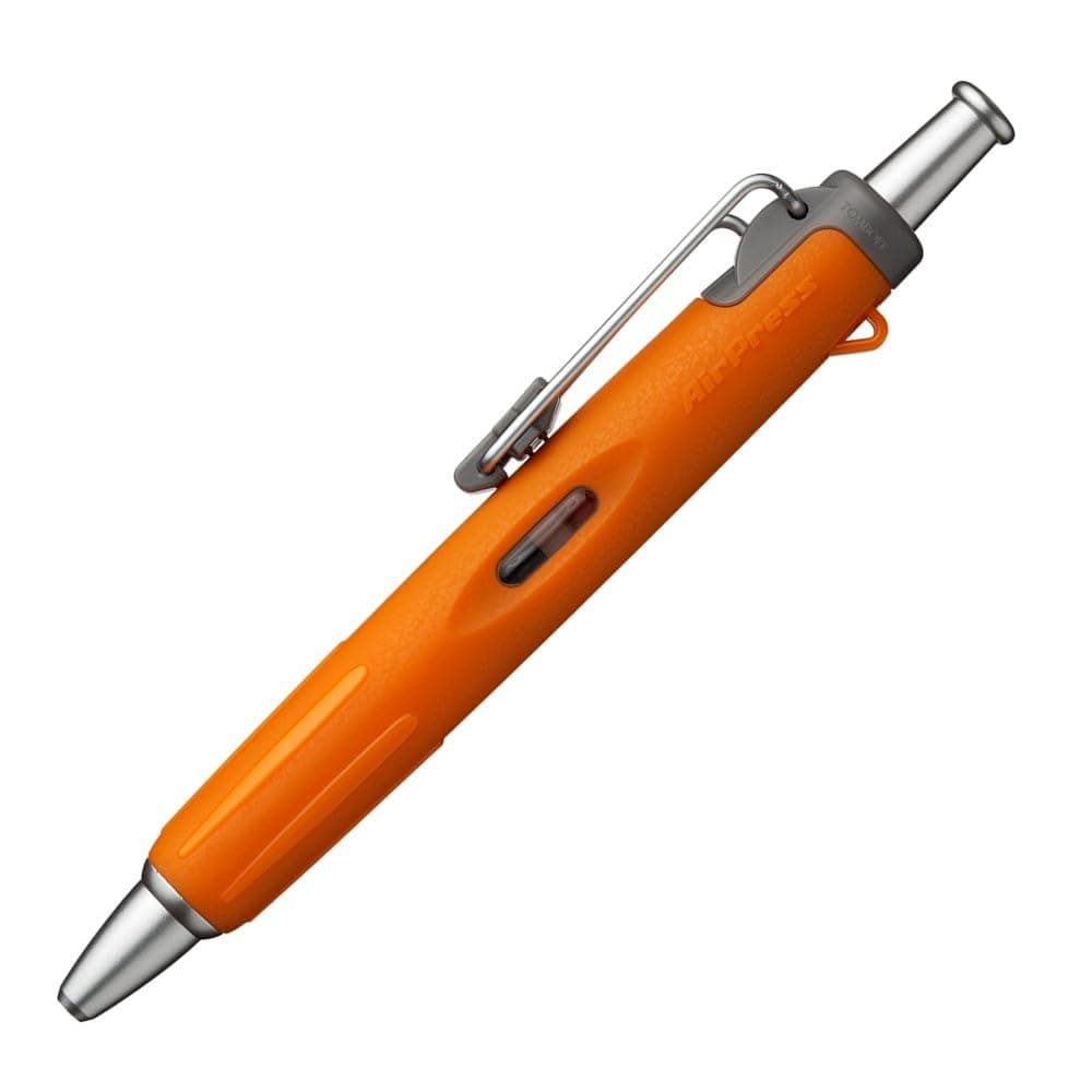 BC-AP54 Pressurized Permanent Ballpoint Pen (Can Write on Wet Paper/Back), Air Press to Squeeze Ink Ink, 0.7, Orange
