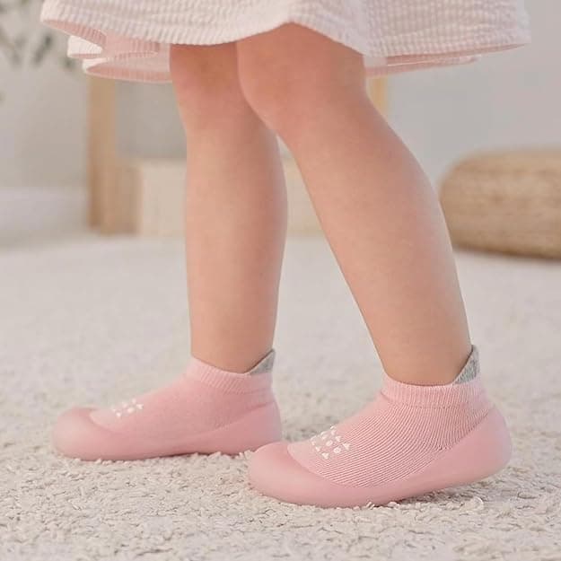 Baby Walking Sock Shoes Infant Non-Slip Breathable Slippers with Soft Rubber Sole Baby Boys Girls Sneakers