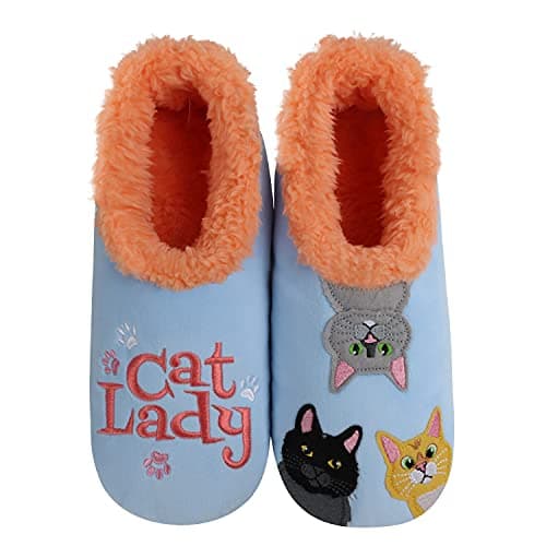 Snoozies Pairable Slipper Socks - Funny House Slippers for Women, Non-Slip Fuzzy Slipper Socks