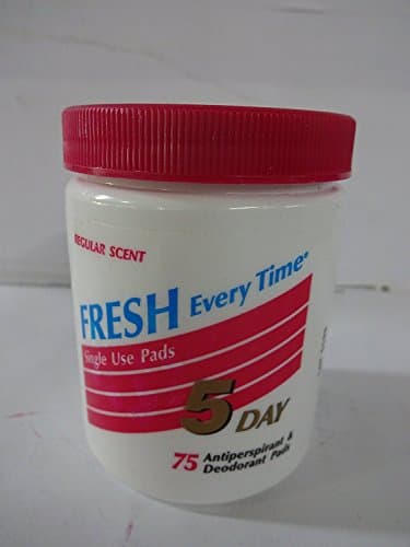 5 Day Antiperspirant and Deodorant Pads, Regular Scent, 75 Each (3 Pack)