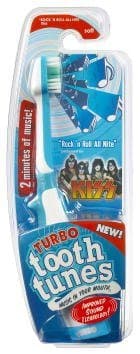 Turbo Tooth Tunes Battery Powered Toothbrush, Kiss"Rock and Roll All Night"