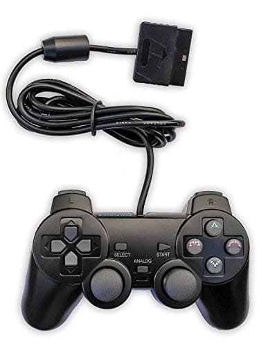 Saloke Wired Controllers for PS2 Play-Station 2,Remote Joystick Gamepad for Dual-Shock(Black)