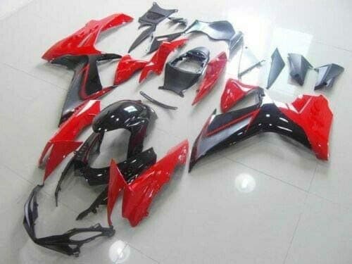 FocusAtOne Red Black Complete Fairing Bodywork Aftermarket Painted ABS Plastic Injection Molding Kit for 2011-2019 Suzuki GSXR 600 750 K11 2012 2013 2014 2015 2016 2017 2018