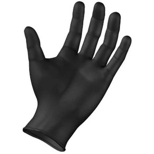 Black Nitrile Disposable Gloves Powder Free Textured Fingertips 4 Mil Thickness Latex Free Medical Examination Glove (90 per Box) (2XL)