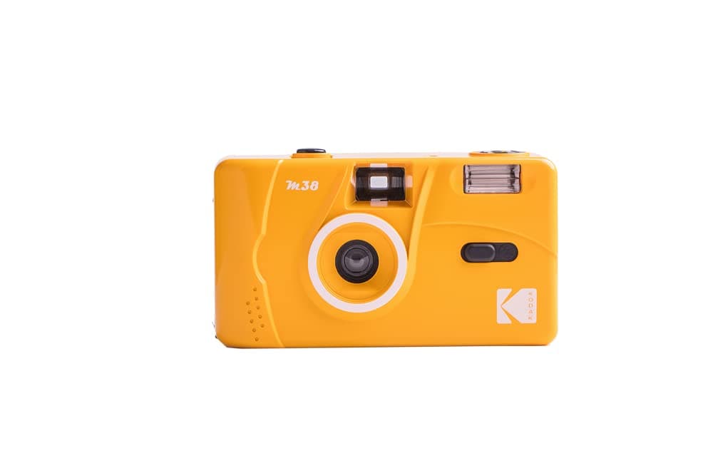 Kodak M38 35mm Film Camera - Focus-free, Powerful Built-in Flash, Easy to Use (Yellow)