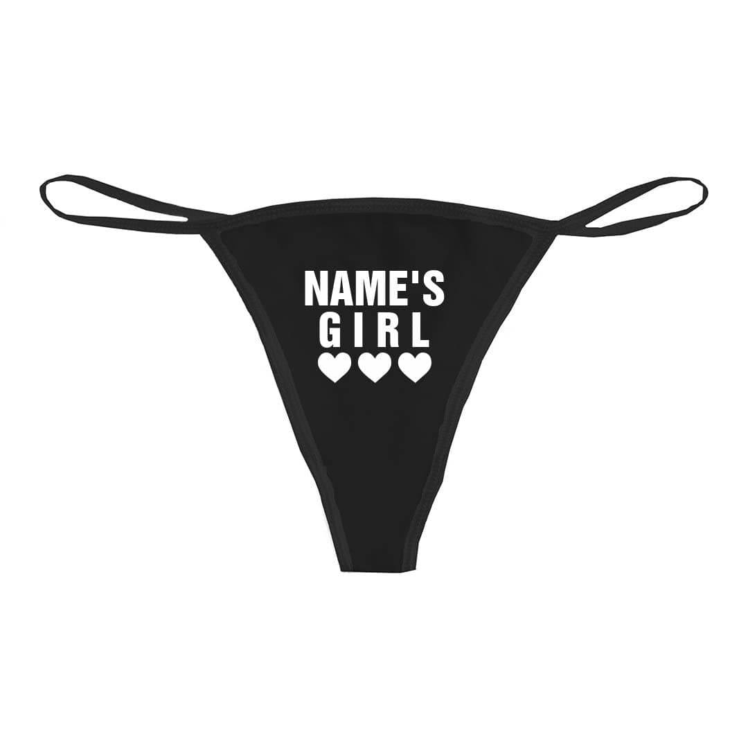Custom Name Matching Couples: Bikini Thong Underwear
