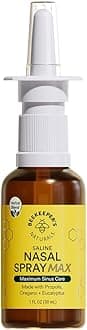 - Propolis Nasal Rinse Spray Max, Relief for Adults w/Eucalyptus, Oregano & Saline, Clears Nasal Congestion, Moisturizes Sinus Canal, & Decongest Sinus Cavities, 1 fl oz