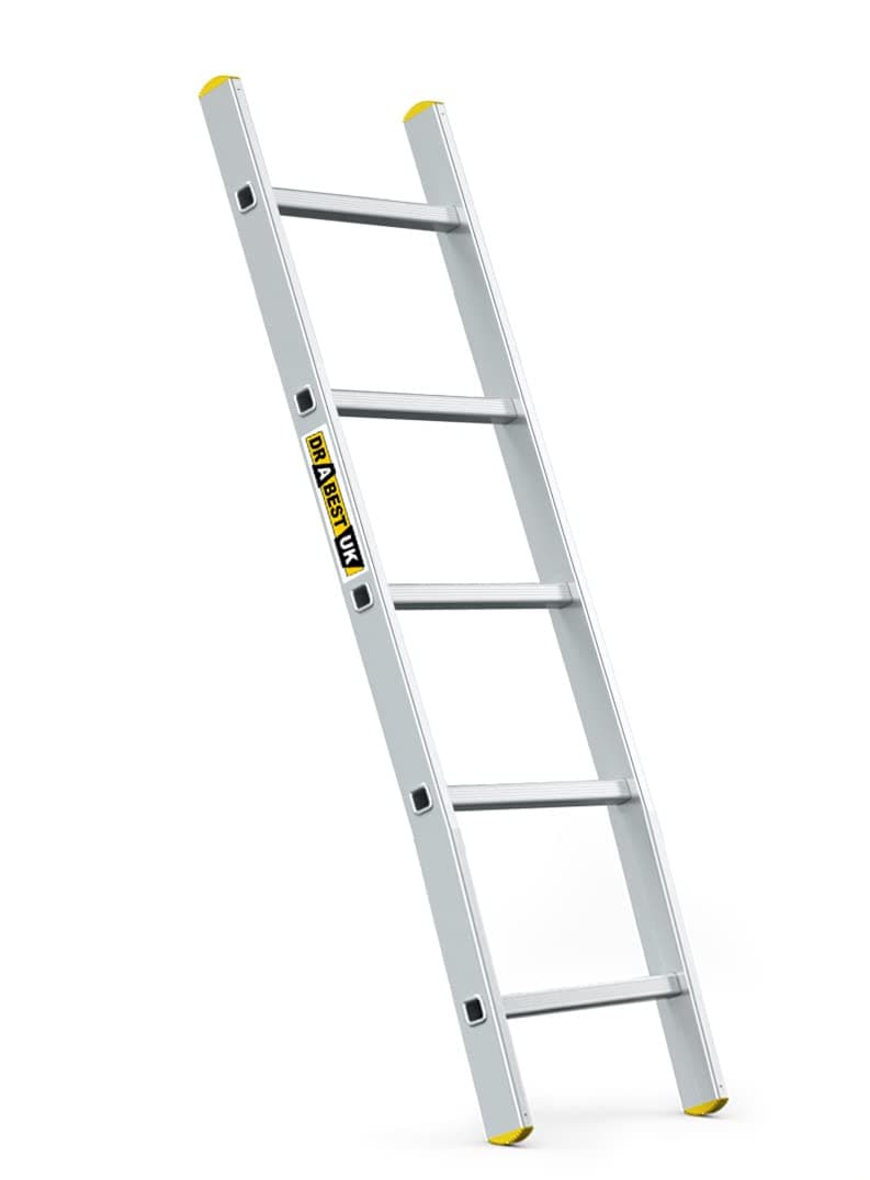 DrabestPro Series Ladders Multi-Use 1x5 Pressed Aluminium 150 kg – Aluminium Step Ladder – Multi-Purpose Step Ladder – Folding Step Ladder – 40 x 139 x 5 cm
