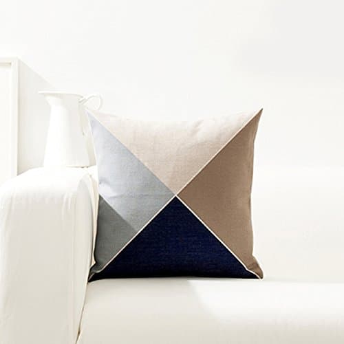 Pastel Color Black Blue Brown Geometric Pillow Case Cushion Cover