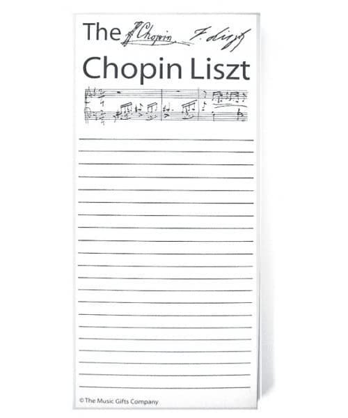 Notepad Chopin Liszt: Stationery