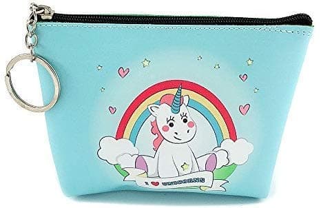 ShopNGift Women's Leather Unicorn Zipper Coin Purse Clutch Wallet (Multicolour)