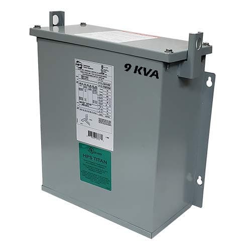 9 kVA 240D/208D Volt Primary to 208D/240D Volt Secondary 3 Phase Transformer