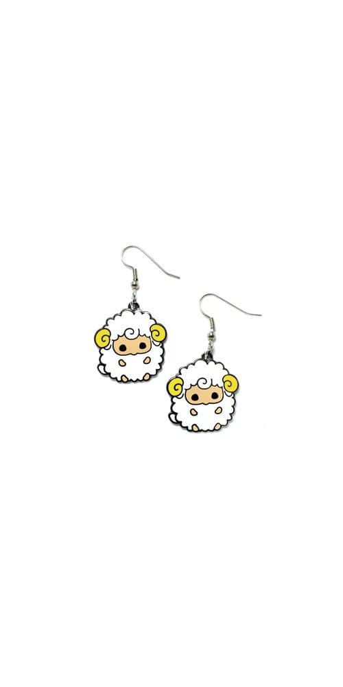 Fat White Sheep Earrings by Sugar Bunny Shop