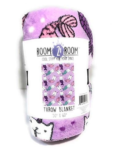 Blanket Warm and Snuggly Mermaid Unicorn Cat Throw 50"x60"