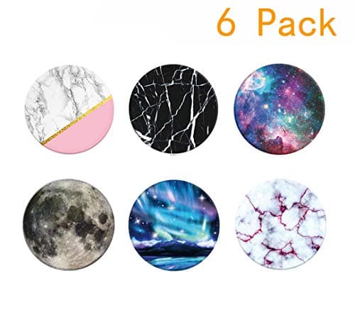 Premium Expanding Phone Socket,Mount Holder for Cellphone Pack 6 (Black)