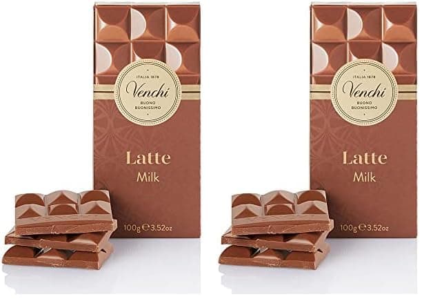 Venchi - Milk Chocolate Bar, 3.52oz - Gluten Free (Pack of 2)