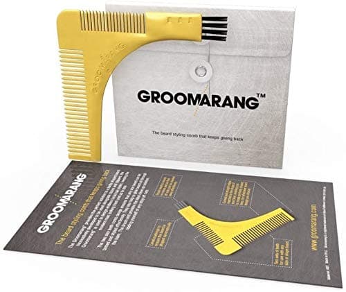 Groomerang Groomarang Beard Comb & Bart Template For The Perfect Bartfom, Styling, Shaving Line, Symmetrical By Blissany