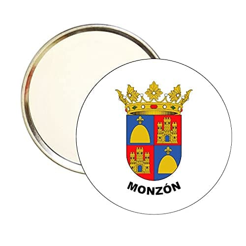 ROUND MIRROR. HERALDIC SHIELD MONZON HUESCA