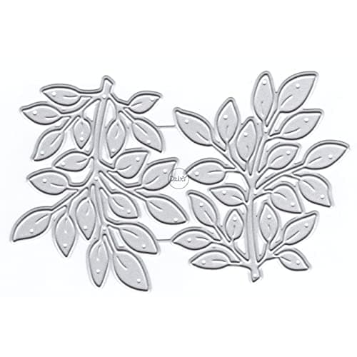 DzIxY Two Leaves Metal Cutting Dies for Card Making Kit Embossing Paper Die Cuts Scrapbook Machine Stencils Storage Pockets Supplies