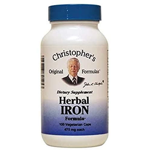 Dr. Christopher's Original Formulas - Herbal Iron Formula 450 Mg. - 100 Vegetarian Capsules