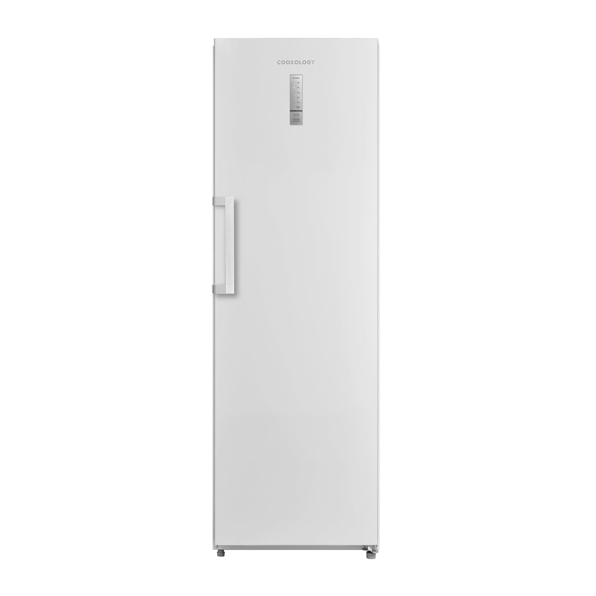 Cookology CTFR362WH Tall Larder Fridge, 362 Litre Freestanding Frost Free Refrigerator with Temperature Touch Control, Large Storage, Reversible Door, Adjustable Shelves and Levelling Feet - White