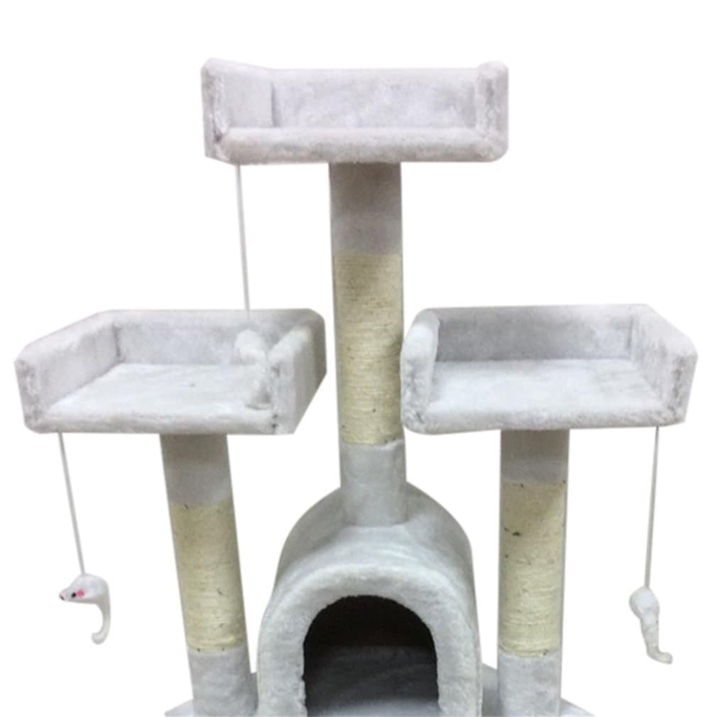 Cat Play Towers & Trees Station - Pet Scratch Poles Activity Centre Houses Sleep & Rest Bed- Scratching Toy Posts with Platform for Kitten