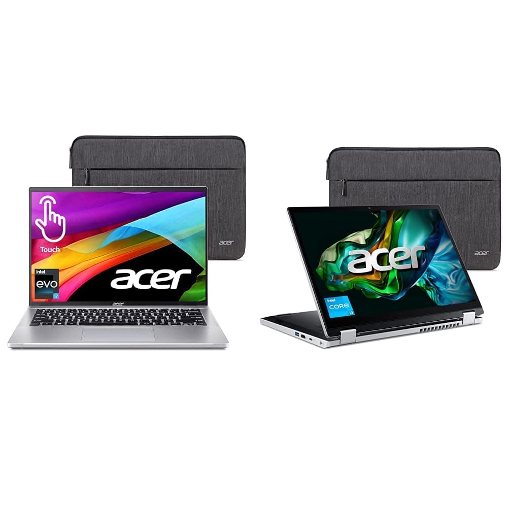 Acer Swift Go Intel Evo Thin & Light Premium Laptop 14" 1920x1200 & Aspire 3 Spin 14 Convertible Laptop | 14" 1920 x 1200 IPS Touch Display | Intel Core i3-N305 |8GB LPDDR5 | 128GB SSD