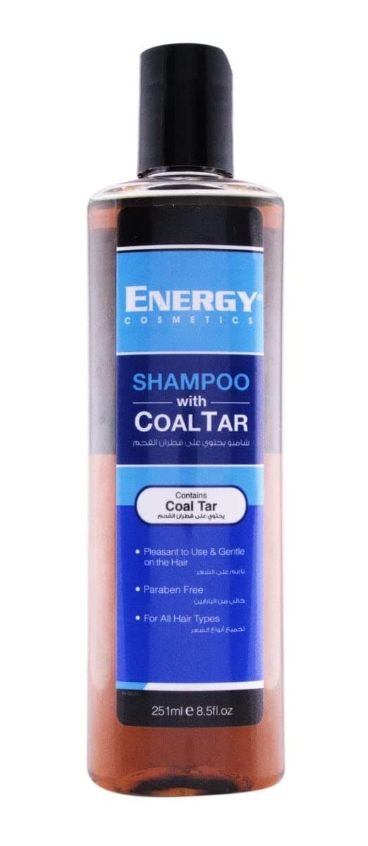 Energy Cosmetics Anti-Dandruff Shampoo with Coal Tar | Paraben-Free | For All Hair Types | Scalp Care & Dandruff Control | Gentle & Effective | 251ml