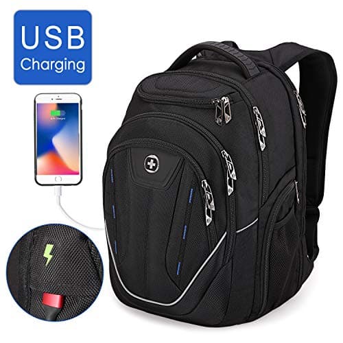 Heendzoo Large Backpack-Business Laptop Backpack Water-Resistant USB Charging Port Bag for Men with RFID Protection Big Travel Backpack, Fits 15.6 in Laptops School Bookbag