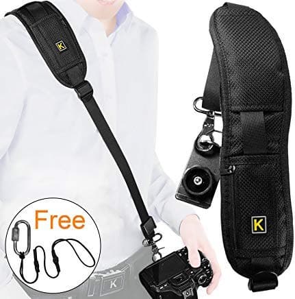 Camera Shoulder Strap, Quick Release Camera Strap Safety Tether, Rapid Neck Strap Sling Belt with SD Card Case Safety Leash for Nikon Canon DSLR Camera