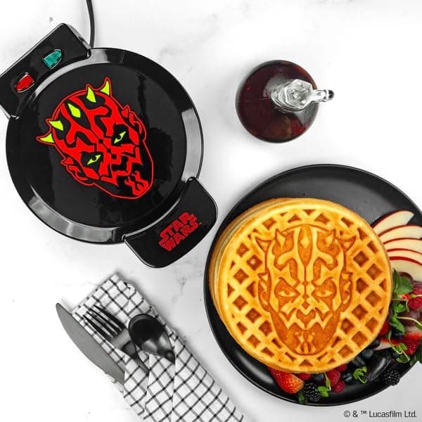 Uncanny Brands Star Wars Darth Maul Waffle Maker - The Sith Lord On Your Waffles