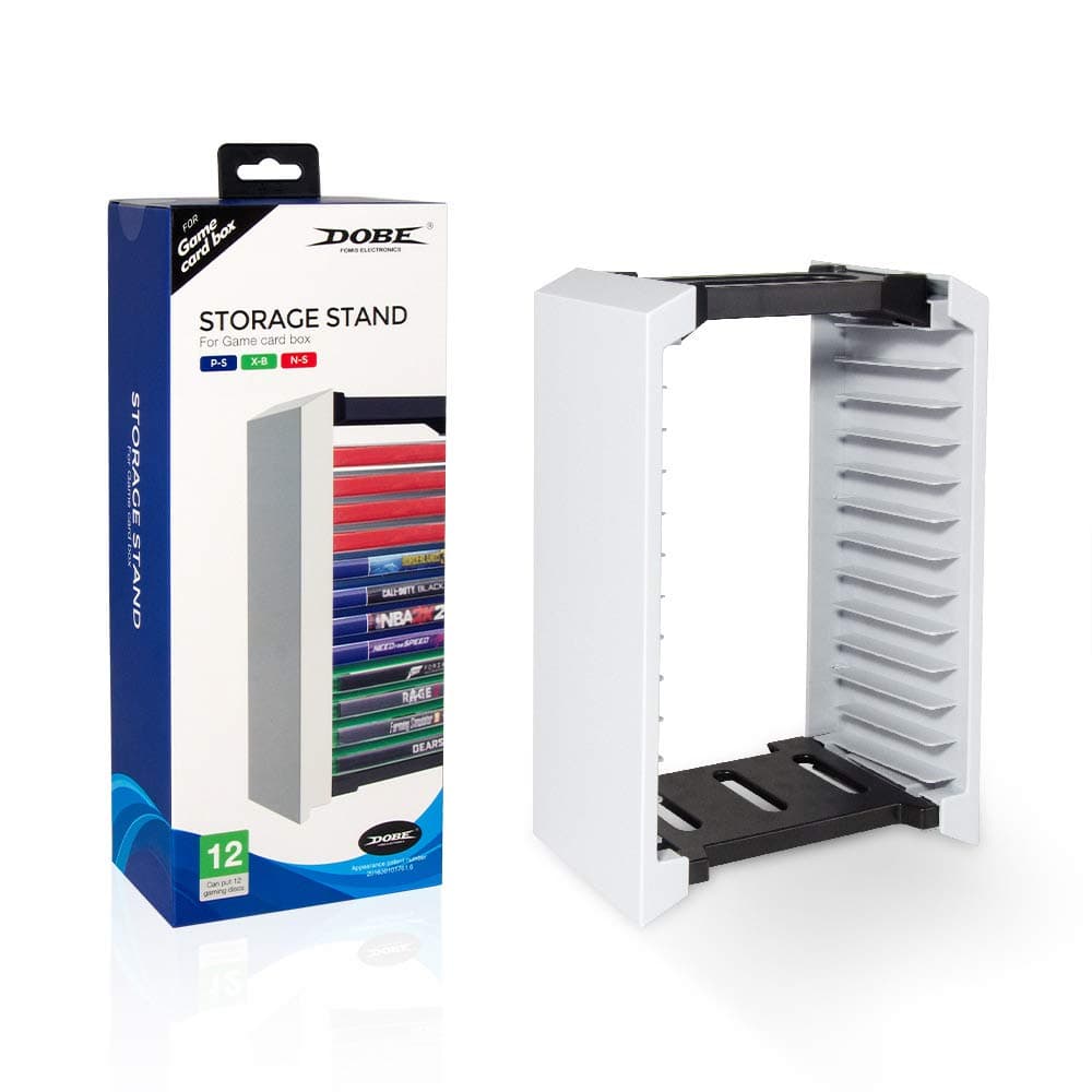 KH PS4 Storage Tower Holder Stand for Sony Playstation 4 Game Card Storage Box 12 Games White