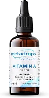 - Vitamin A Liquid Supplement - Retinyl Palmitate, 100 Sublingual Servings for Enhanced Absorption, 50 mililitre
