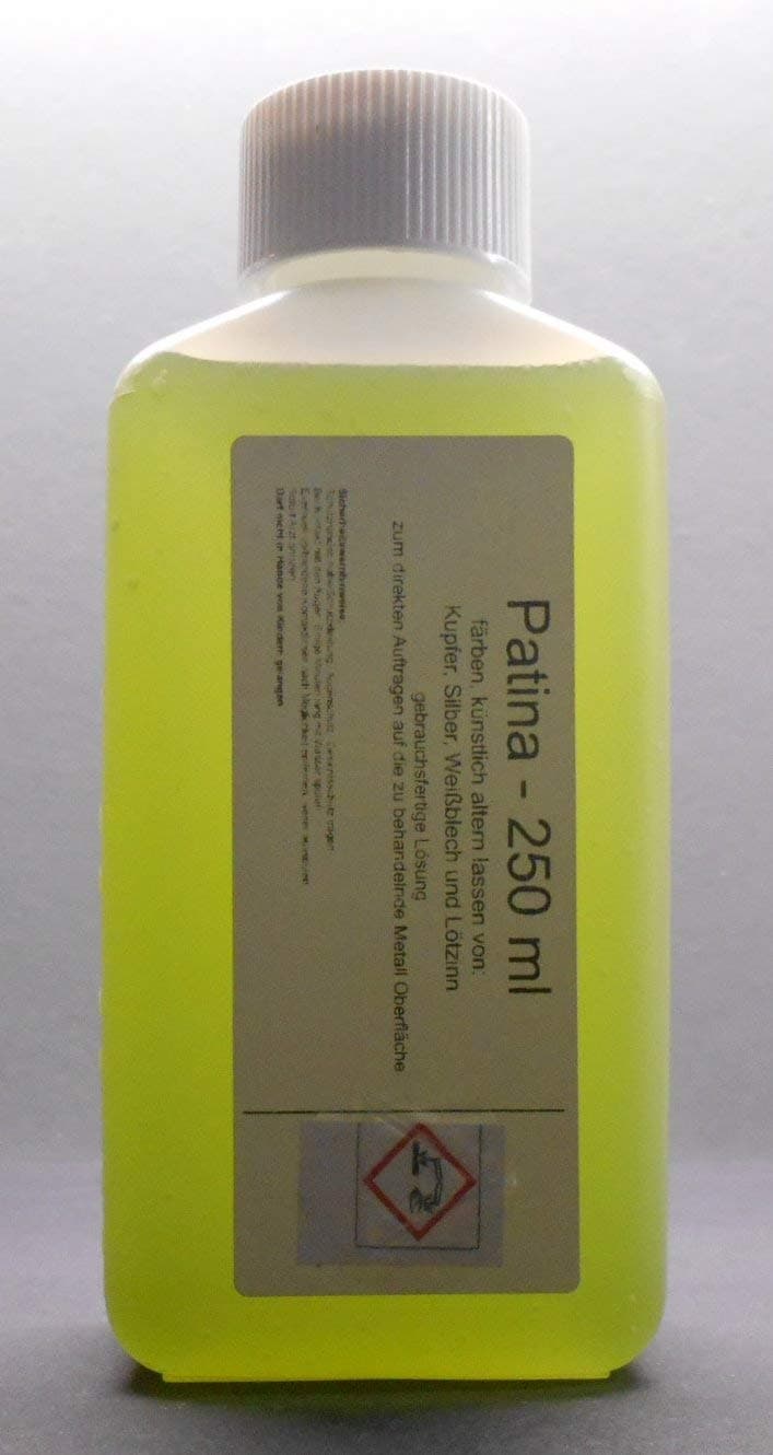 250 ml Tiffany Patina for Black Staining (Artificial Ageing) of Copper, Silver, Tinplate, Solder