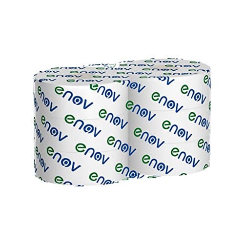 Enov ADR400-2 Maxi Jumbo Toilet Tissue, 2-Ply, 60 mm Core, 400 m Length, White (Pack of 6)