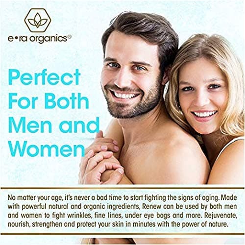 Era Organics Anti Aging Face Moisturizer Cream – Rejuvenating Face & Eye Cream With Hyaluronic Acid, Jojoba Oil, Green Tea & More - Premium Plant Based Skin Care for Wrinkles & Under Eye Bags 2oz