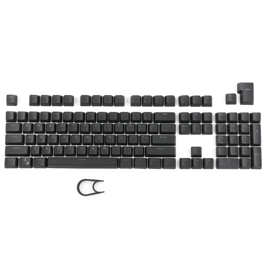 Seiorca 104 PBT Keycap Set Doubleshot Backlit Keycaps for Mechanical Keyboard with Key Puller-Black