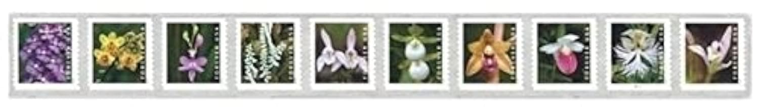 Wild Orchids Flowers (Strip of 10) First-Class Mail Forever Postage Stamps 2020 Scott 5435-5444