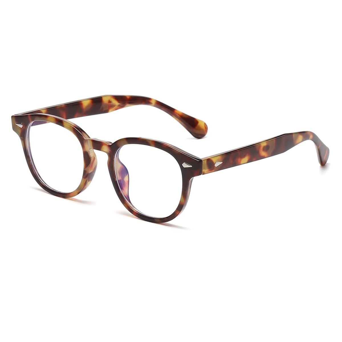 Retro Round Blue Light Blocking Glasses for Men Women, Vintage Frame Non-prescription Computer Reading Eyeglasses