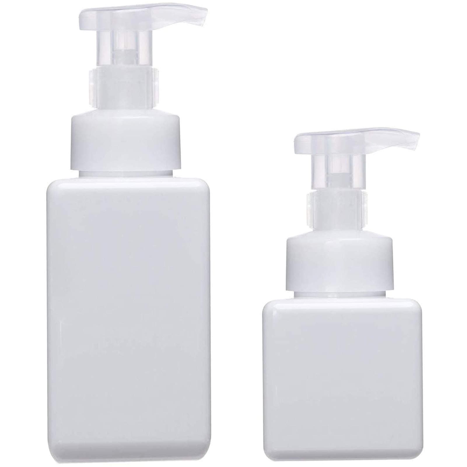 Cosywell Foaming Soap Dispensers 450ml 250ml PETG Pump Bottle for Liquid Soap Dish Soap Body Wash Refillable Bottle 2Pack (2White)