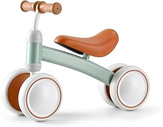 Baby Balance Bike for 1 Year Old Boys Girls, First Birthday Gift, 12-24 Months Toddler Bike, Toddler Balance Bike with 4 Silent Wheels, 1 Year Old Toys, Ride-on Toys, Children Walker No Pedal, Green