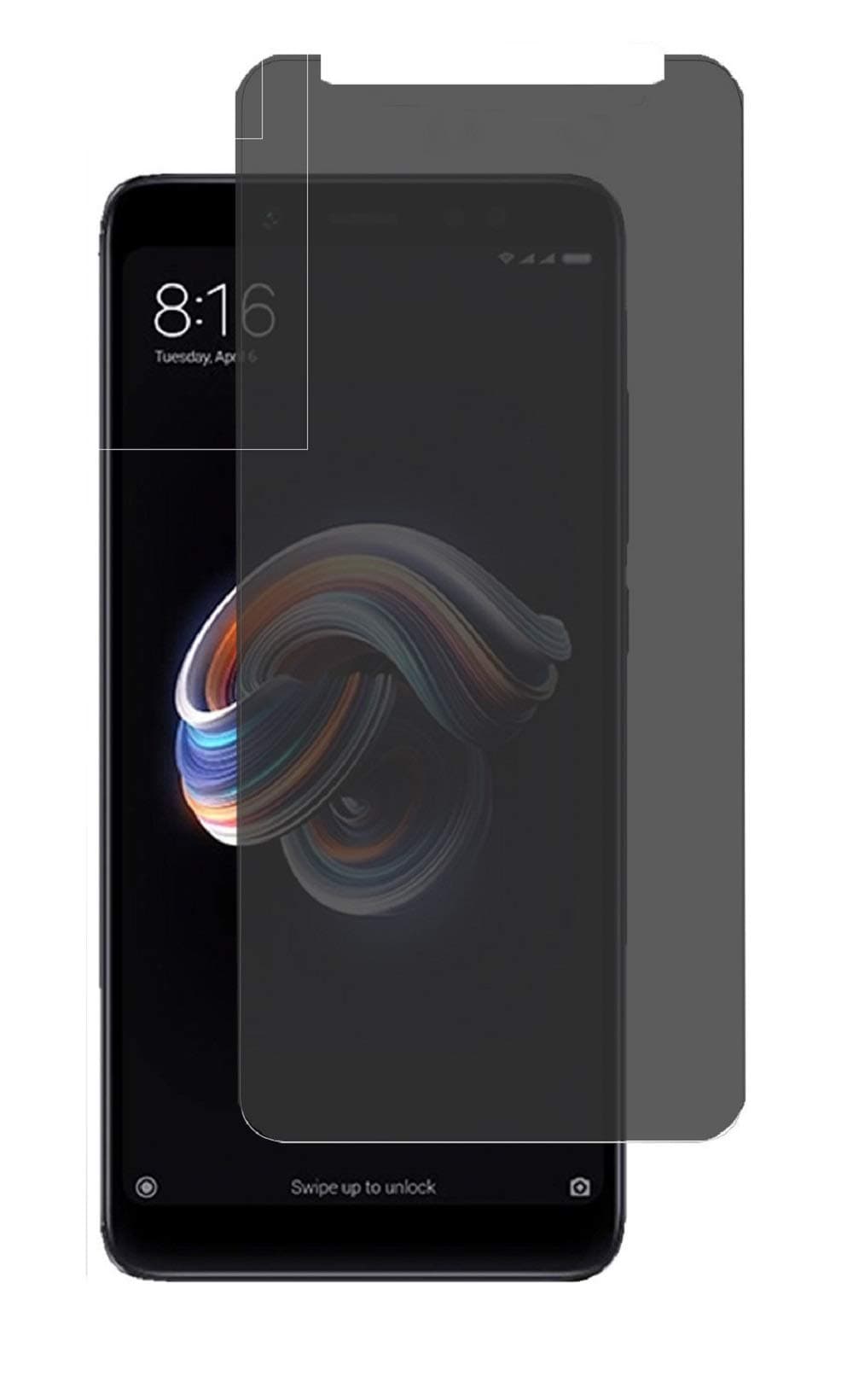 digikart mobile screen protector privacy tempered glass for redmi note 5 pro (Black)