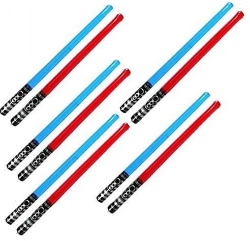 Shopbox Pack of 10 Inflatable 30 Light Saber Toys